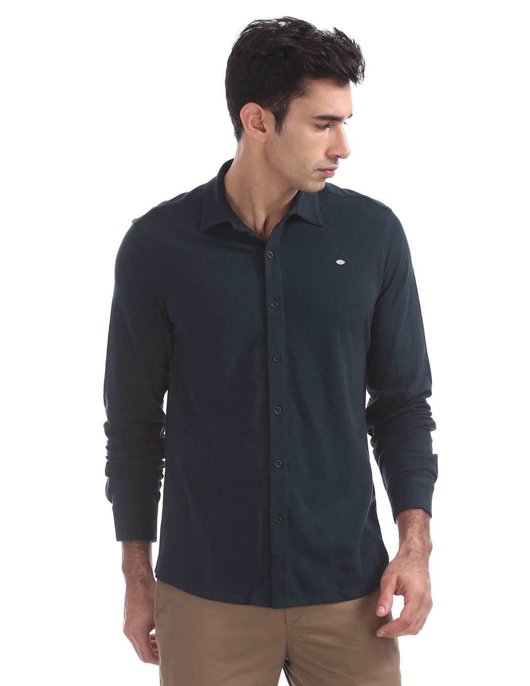 Ed Hardy Men Casual Wear Solid Shirt